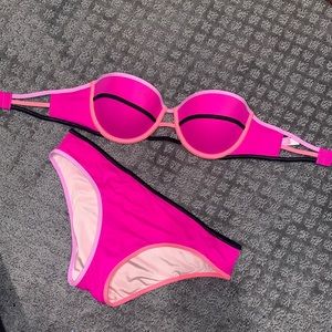 Victoria Secret UnderWire Hot Pink Bikini